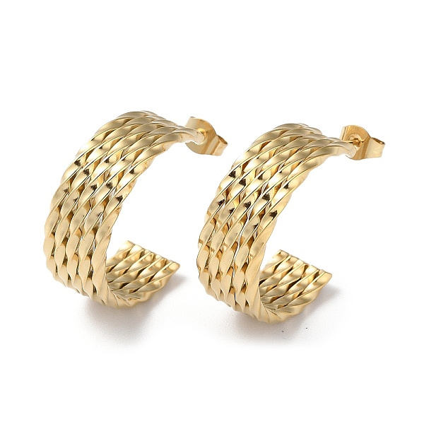 PandaHall 304 Stainless Steel Round Stud Earrings, Split Earrings, Real 14K Gold Plated, 27.5x9.5mm 304 Stainless Steel Round
PandaHall 304 Stainless Steel Round Stud Earrings, Split Earrings, Real 14K Gold Plated, 27.5x9.5mm 304 Stainless Steel Round