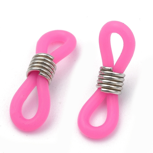 PandaHall Eyeglass Holders, Glasses Rubber Loop Ends, with Brass Findings, Platinum, Hot Pink, 20x7mm Synthetic Rubber
PandaHall Eyeglass Holders, Glasses Rubber Loop Ends, with Brass Findings, Platinum, Hot Pink, 20x7mm Synthetic Rubber