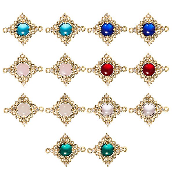 PandaHall 14Pcs 7 Colors Glass Links/Connectors, with Eco-Friendly Alloy Open Back Berzel Findings and Clear Cubic Zirconia, Rhombus, Nickel..., Multicolor
PandaHall 14Pcs 7 Colors Glass Links/Connectors, with Eco-Friendly Alloy Open Back Berzel Findings and Clear Cubic Zirconia, Rhombus, Nickel..., Multicolor