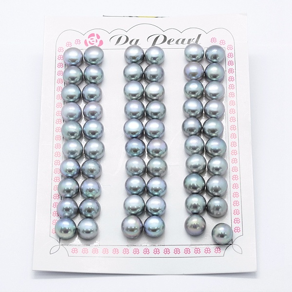 PandaHall Natural Cultured Freshwater Pearl Beads, Grade 3A, Half Drilled, Rondelle, Dyed, Light Grey, 8.5x7mm, Hole: 0.8mm, about..., Gray
PandaHall Natural Cultured Freshwater Pearl Beads, Grade 3A, Half Drilled, Rondelle, Dyed, Light Grey, 8.5x7mm, Hole: 0.8mm, about..., Gray