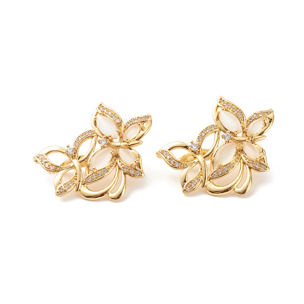 PandaHall Brass Micro Pave Clear Cubic Zirconia with Synthetic Cat Eye Twister Clasps, Cadmium Free & Lead Free, Butterfly, Golden...
PandaHall Brass Micro Pave Clear Cubic Zirconia with Synthetic Cat Eye Twister Clasps, Cadmium Free & Lead Free, Butterfly, Golden...