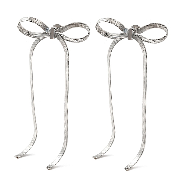 PandaHall 304 Stainless Steel Studs Earrings, Jewely for Women, Bowknot, Stainless Steel Color, 98x46mm 304 Stainless Steel Bowknot
PandaHall 304 Stainless Steel Studs Earrings, Jewely for Women, Bowknot, Stainless Steel Color, 98x46mm 304 Stainless Steel Bowknot