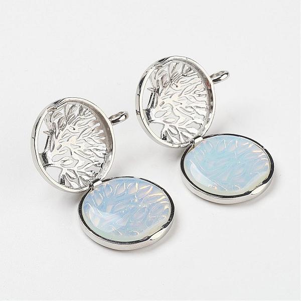 PandaHall Opalite Pendants, with Brass Diffuser Locket Findings, Flat Round with Tree, Platinum, 31x25x8mm, Hole: 4mm Opalite Flat Round
PandaHall Opalite Pendants, with Brass Diffuser Locket Findings, Flat Round with Tree, Platinum, 31x25x8mm, Hole: 4mm Opalite Flat Round