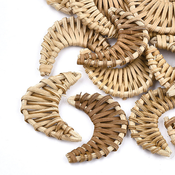 PandaHall Handmade Reed Cane/Rattan Woven Beads, For Making Straw Earrings and Necklaces, No Hole/Undrilled, Moon, BurlyWood..., Orange
PandaHall Handmade Reed Cane/Rattan Woven Beads, For Making Straw Earrings and Necklaces, No Hole/Undrilled, Moon, BurlyWood..., Orange