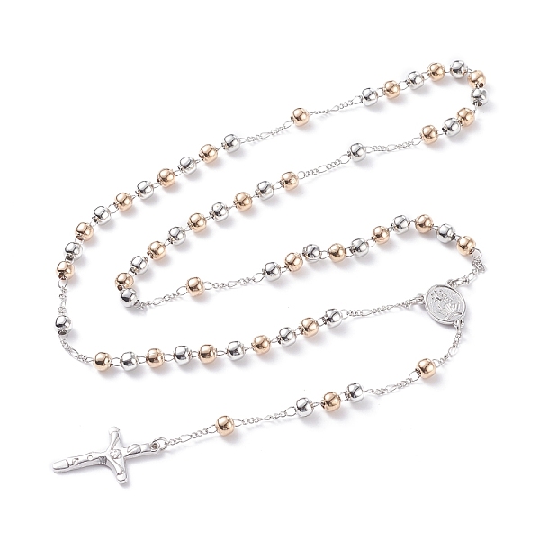 PandaHall Religious Prayer Two Tone Alloy Beaded Lariat Necklace, Virgin Mary Crucifix Cross Rosary Bead Necklace for Easter, Platinum &...
PandaHall Religious Prayer Two Tone Alloy Beaded Lariat Necklace, Virgin Mary Crucifix Cross Rosary Bead Necklace for Easter, Platinum &...