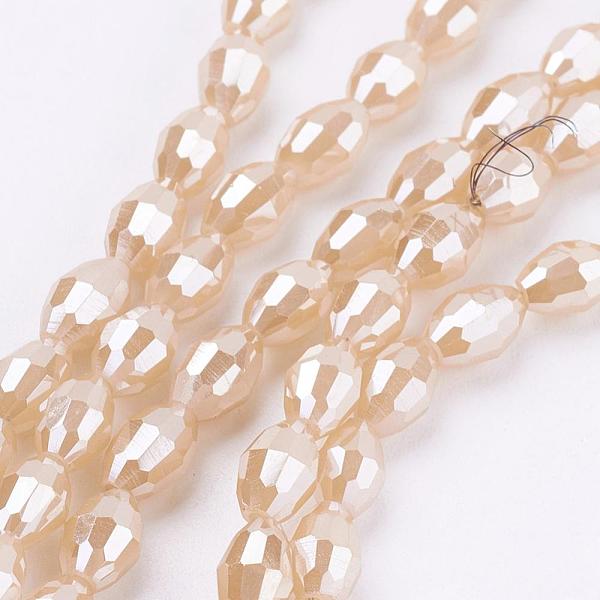 PandaHall Electroplate Glass Beads Strands, Full Pearl Luster Plated, Faceted, Oval, Navajo White, 6x4mm, Hole: 1mm, about 72pcs/strand, 16..., Orange
PandaHall Electroplate Glass Beads Strands, Full Pearl Luster Plated, Faceted, Oval, Navajo White, 6x4mm, Hole: 1mm, about 72pcs/strand, 16..., Orange