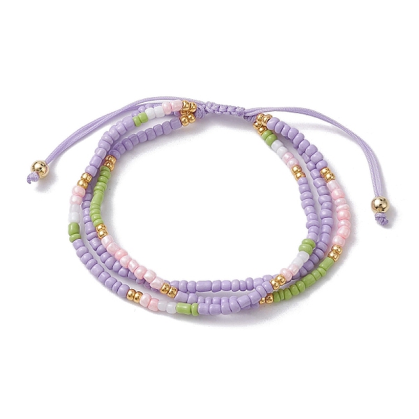 PandaHall Adjustable Glass Seed Beaded Triple Layer Multi-strand Bracelet, Nylon Cord Braided Bead Bracelets, Lilac, Inner Diameter..., Purple
PandaHall Adjustable Glass Seed Beaded Triple Layer Multi-strand Bracelet, Nylon Cord Braided Bead Bracelets, Lilac, Inner Diameter..., Purple
