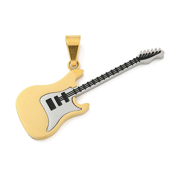 PandaHall 304 Stainless Steel Big Pendants, with Enamel, Guitar Charm, Golden & Stainless Steel Color, 51.5x17.5x2.5mm, Hole: 8.5x4.5mm..., Black
PandaHall 304 Stainless Steel Big Pendants, with Enamel, Guitar Charm, Golden & Stainless Steel Color, 51.5x17.5x2.5mm, Hole: 8.5x4.5mm..., Black