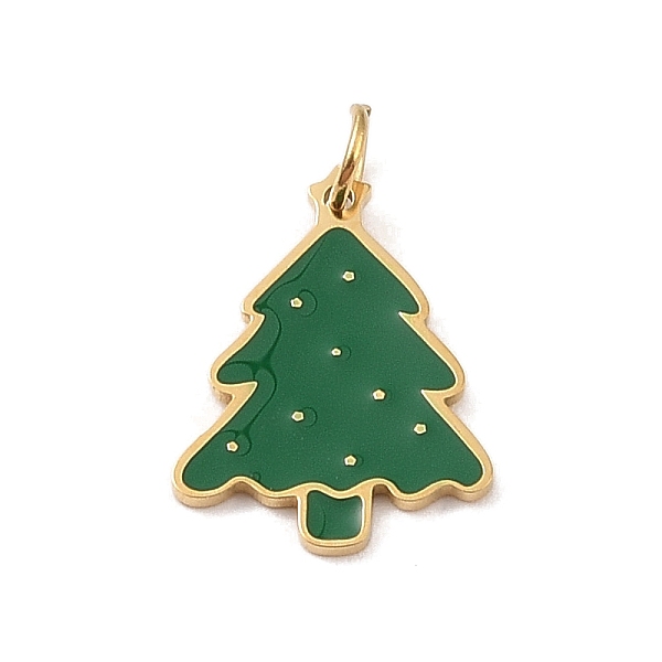 PandaHall Christmas Theme 304 Stainless Steel Pendants, with Enamel and Jump Ring, Real 14K Gold Plated, Christmas Tree, 15x11.5x1mm, Hole..., Green
PandaHall Christmas Theme 304 Stainless Steel Pendants, with Enamel and Jump Ring, Real 14K Gold Plated, Christmas Tree, 15x11.5x1mm, Hole..., Green