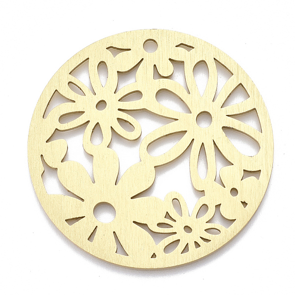 PandaHall Aluminium Big Pendants, Laser Cut Big Pendants, Flat Round with Flower, Golden, 50x1mm, Hole: 3mm Aluminum Flat Round
PandaHall Aluminium Big Pendants, Laser Cut Big Pendants, Flat Round with Flower, Golden, 50x1mm, Hole: 3mm Aluminum Flat Round