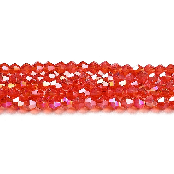 PandaHall Transparent Electroplate Glass Beads Strands, AB Color Plated, Faceted, Bicone, Red, 3x2.5mm, Hole: 0.7mm, about 145~150pcs/strand...
PandaHall Transparent Electroplate Glass Beads Strands, AB Color Plated, Faceted, Bicone, Red, 3x2.5mm, Hole: 0.7mm, about 145~150pcs/strand...