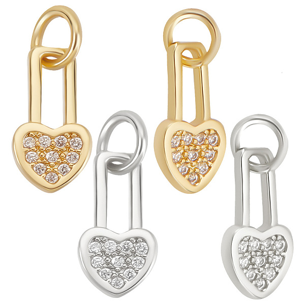PandaHall Beebeecraft 16Pcs 2 Colors Heart Lock Charms 18K Gold & Platinum Plated Tiny Heart Charms with Cubic Zirconia Lock Safety Pins..., Clear
PandaHall Beebeecraft 16Pcs 2 Colors Heart Lock Charms 18K Gold & Platinum Plated Tiny Heart Charms with Cubic Zirconia Lock Safety Pins..., Clear