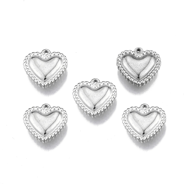 PandaHall 304 Stainless Steel Charms, Heart, Stainless Steel Color, 15x15x4mm, Hole: 1.5mm 304 Stainless Steel Heart
PandaHall 304 Stainless Steel Charms, Heart, Stainless Steel Color, 15x15x4mm, Hole: 1.5mm 304 Stainless Steel Heart
