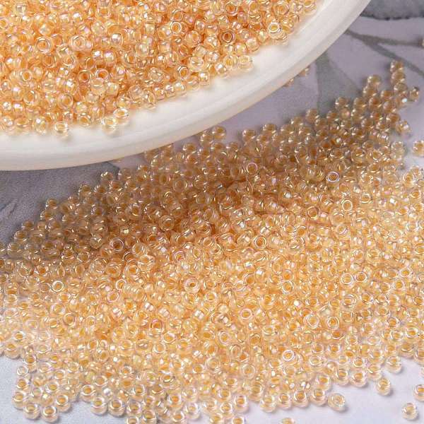 PandaHall MIYUKI Round Rocailles Beads, Japanese Seed Beads, (RR282) Bisque Lined Crystal AB, 15/0, 1.5mm, Hole: 0.7mm, about 27777pcs/50g..., Orange
PandaHall MIYUKI Round Rocailles Beads, Japanese Seed Beads, (RR282) Bisque Lined Crystal AB, 15/0, 1.5mm, Hole: 0.7mm, about 27777pcs/50g..., Orange