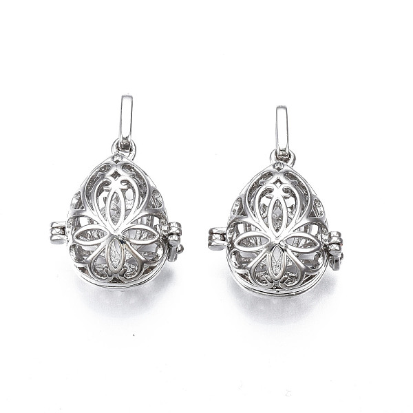 PandaHall Rack Plating Brass Locket Pendants, Cadmium Free & Lead Free, Teardrop with Flower, Hollow, Platinum, 26x22x15mm, Hole: 3x8mm...
PandaHall Rack Plating Brass Locket Pendants, Cadmium Free & Lead Free, Teardrop with Flower, Hollow, Platinum, 26x22x15mm, Hole: 3x8mm...