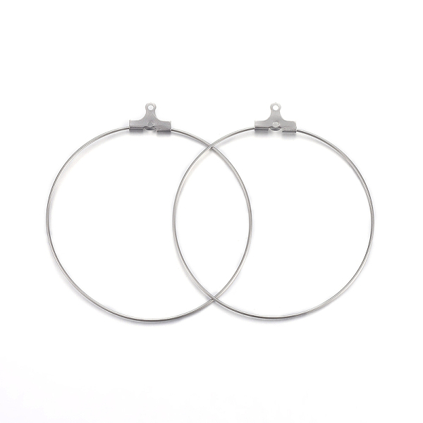 PandaHall 304 Stainless Steel Pendants, Hoop Earring Findings, Ring, Stainless Steel Color, 21 Gauge, 49x45x1.8mm, Hole: 1mm, Inner Size...
PandaHall 304 Stainless Steel Pendants, Hoop Earring Findings, Ring, Stainless Steel Color, 21 Gauge, 49x45x1.8mm, Hole: 1mm, Inner Size...