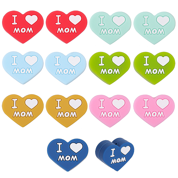 PandaHall CHGCRAFT 14Pcs 7 Colors Father's Day & Mother's Day Silicone Focal Beads, Heart with Word, Mixed Color, 17mm, 2pcs/color Silicone..., Multicolor
PandaHall CHGCRAFT 14Pcs 7 Colors Father's Day & Mother's Day Silicone Focal Beads, Heart with Word, Mixed Color, 17mm, 2pcs/color Silicone..., Multicolor
