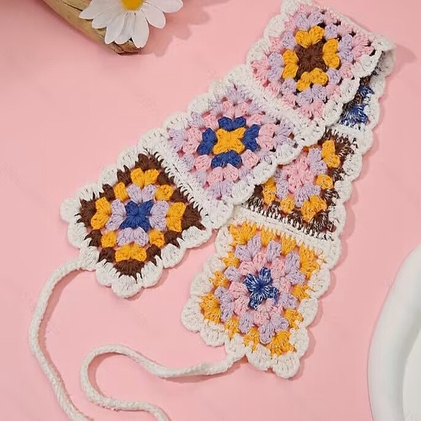 PandaHall Colorful Flower Crochet Cotton Elastic Headbands, Wide Hair Accessories for Woman Girls, Antique White, 410~500mm Cloth
PandaHall Colorful Flower Crochet Cotton Elastic Headbands, Wide Hair Accessories for Woman Girls, Antique White, 410~500mm Cloth