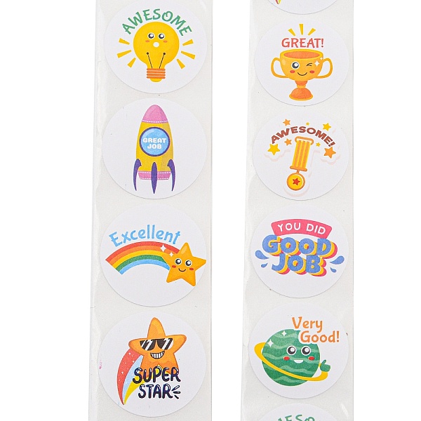 PandaHall 8 Styles Self-Adhesive Paper Cartoon Reward Stickers, Stickers for Students, Flat Round, Star, 25mm, 500pcs/roll Paper Star
PandaHall 8 Styles Self-Adhesive Paper Cartoon Reward Stickers, Stickers for Students, Flat Round, Star, 25mm, 500pcs/roll Paper Star