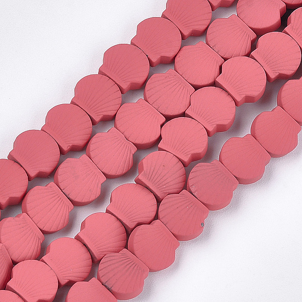 PandaHall Spray Painted Non-magnetic Synthetic Hematite Beads Strands, Scallop, Orange Red, 8x9x4mm, Hole: 0.8mm, about 49pcs/strand, 15.7...
PandaHall Spray Painted Non-magnetic Synthetic Hematite Beads Strands, Scallop, Orange Red, 8x9x4mm, Hole: 0.8mm, about 49pcs/strand, 15.7...
