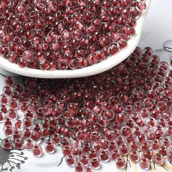 PandaHall Transparent Glass Round Seed Beads, Inside Colours, Round, Indian Red, 6/0, 4x3mm, Hole: 1.2mm, about 7258pcs/pound Glass
PandaHall Transparent Glass Round Seed Beads, Inside Colours, Round, Indian Red, 6/0, 4x3mm, Hole: 1.2mm, about 7258pcs/pound Glass