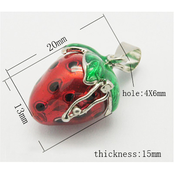 PandaHall Brass Prayer Box Pendants, Enamel, Strawberry, Platinum Color, FireBrick, Size: about 20mm long, 13mm wide, 15mm thick, hole: 4mm..., Red
PandaHall Brass Prayer Box Pendants, Enamel, Strawberry, Platinum Color, FireBrick, Size: about 20mm long, 13mm wide, 15mm thick, hole: 4mm..., Red