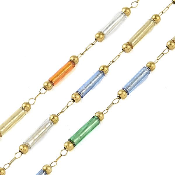 PandaHall Ion Plating(IP) 304 Stainless Steel Chains, with Glass Beads, with Spool, Unwelded, Mixed Color, 7x2mm 304 Stainless Steel..., Multicolor
PandaHall Ion Plating(IP) 304 Stainless Steel Chains, with Glass Beads, with Spool, Unwelded, Mixed Color, 7x2mm 304 Stainless Steel..., Multicolor