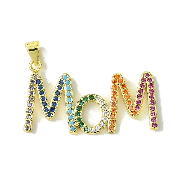 PandaHall Mother's Day Real 18K Gold Plated Brass Micro Pave Cubic Zirconia Pendants, Word Mom, Colorful, 19x33.5x2mm, Hole: 5x3.5mm..., Multicolor
PandaHall Mother's Day Real 18K Gold Plated Brass Micro Pave Cubic Zirconia Pendants, Word Mom, Colorful, 19x33.5x2mm, Hole: 5x3.5mm..., Multicolor