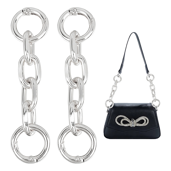 PandaHall Aluminum Cross Chain Link Bag Strap Extender, with Spring Gate Rings, for Bag Strap Replacement Accessories, Platinum...
PandaHall Aluminum Cross Chain Link Bag Strap Extender, with Spring Gate Rings, for Bag Strap Replacement Accessories, Platinum...