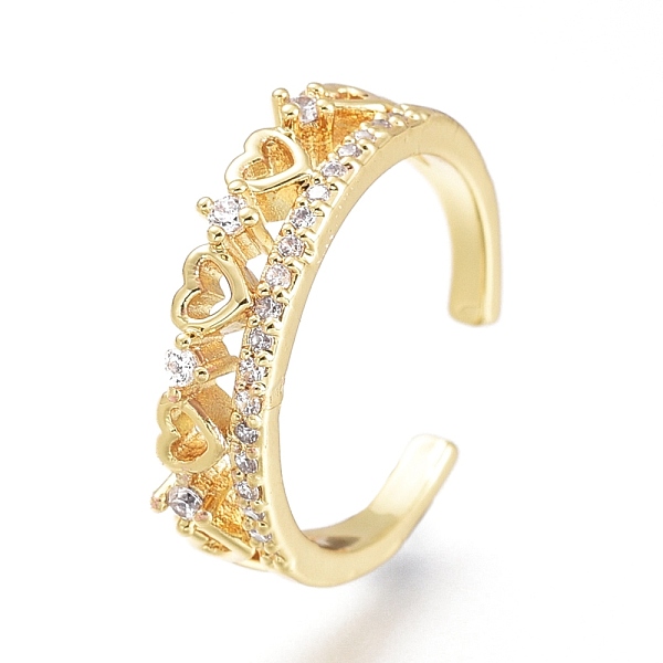 PandaHall Brass Micro Pave Clear Cubic Zirconia Cuff Rings, Open Rings, Long-Lasting Plated, Heart, Golden, US Size 6 3/4, Inner Diameter...
PandaHall Brass Micro Pave Clear Cubic Zirconia Cuff Rings, Open Rings, Long-Lasting Plated, Heart, Golden, US Size 6 3/4, Inner Diameter...