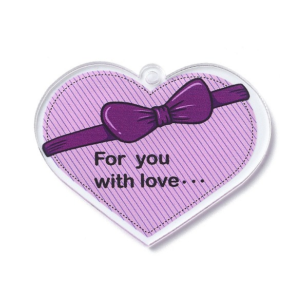 PandaHall Valentine's Day Transparent Acrylic Pendant, Heart Charm, Medium Purple, 40.5x49.5x2mm, Hole: 3mm Acrylic Heart
PandaHall Valentine's Day Transparent Acrylic Pendant, Heart Charm, Medium Purple, 40.5x49.5x2mm, Hole: 3mm Acrylic Heart