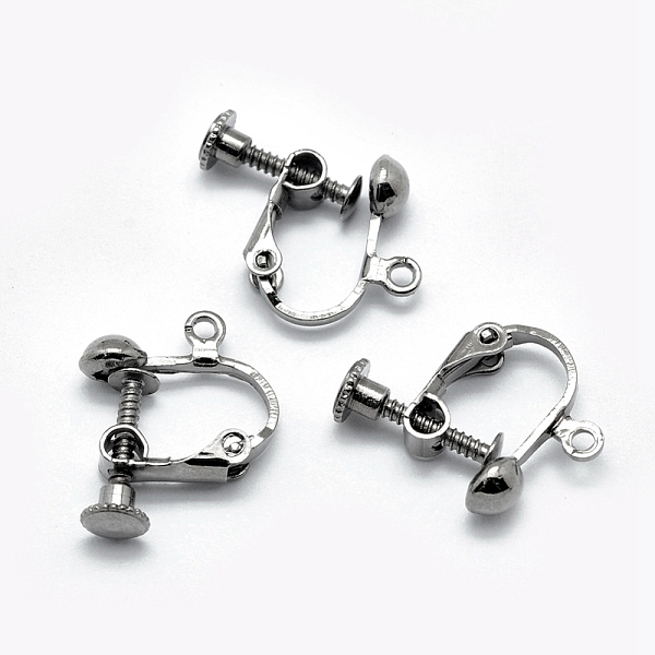 PandaHall Brass Screw On Clip-on Earring Findings, Spiral Ear Clip, For Non-Pierced Ears, Gunmetal, 18x14x3mm, Hole: 1.6mm Brass
PandaHall Brass Screw On Clip-on Earring Findings, Spiral Ear Clip, For Non-Pierced Ears, Gunmetal, 18x14x3mm, Hole: 1.6mm Brass