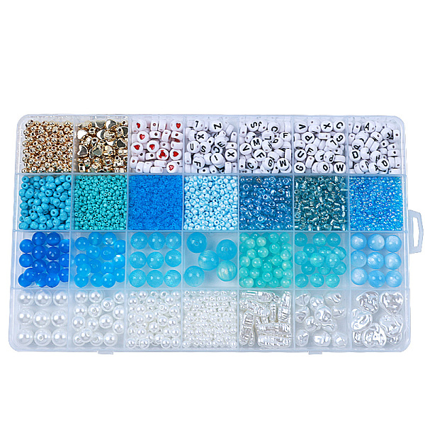 PandaHall DIY 28 Style Resin & Acrylic & ABS Beads Jewelry Making Finding Kit, Flat Round & Rice & Barrel & Nugget & Heart & Strip, Light...
PandaHall DIY 28 Style Resin & Acrylic & ABS Beads Jewelry Making Finding Kit, Flat Round & Rice & Barrel & Nugget & Heart & Strip, Light...