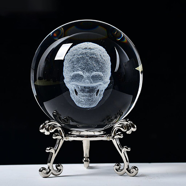 PandaHall Carving Crystal Ball, Glass Sphere Decoration, with Platinum Tone Alloy Stand, Clear, Skeleton, 60mm Glass Skeleton Clear
PandaHall Carving Crystal Ball, Glass Sphere Decoration, with Platinum Tone Alloy Stand, Clear, Skeleton, 60mm Glass Skeleton Clear