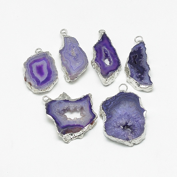 PandaHall Natural Druzy Agate Pendants, with Platinum Tone Iron Findings, Dyed, Nuggets, Medium Slate Blue, 20~60x13~50x4~8mm, Hole: 1~4mm..., Purple
PandaHall Natural Druzy Agate Pendants, with Platinum Tone Iron Findings, Dyed, Nuggets, Medium Slate Blue, 20~60x13~50x4~8mm, Hole: 1~4mm..., Purple