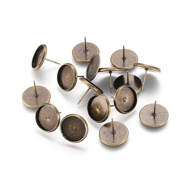 PandaHall Brass Stud Earring Settings, Cadmium Free & Nickel Free & Lead Free, Antique Bronze, Tray: 12mm, 14mm, Pin: 0.7mm Brass Round
PandaHall Brass Stud Earring Settings, Cadmium Free & Nickel Free & Lead Free, Antique Bronze, Tray: 12mm, 14mm, Pin: 0.7mm Brass Round