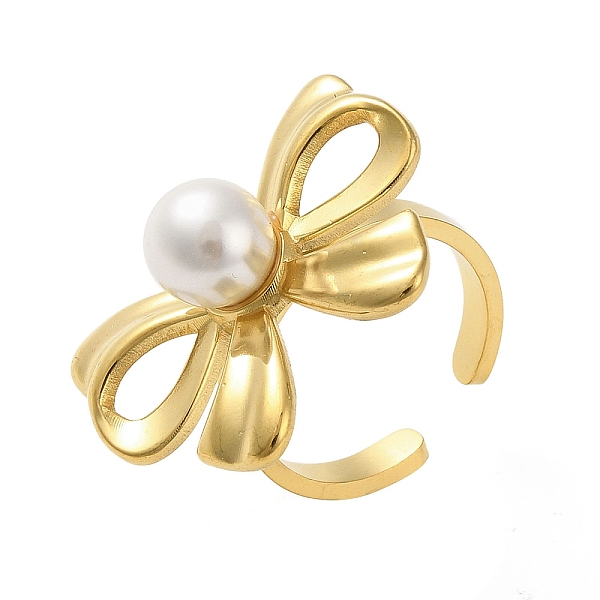 PandaHall Stainless Steel Shell Pearl Rings, Bowknot, Real 18K Gold Plated, US Size 6 3/4(17.1mm) 304 Stainless Steel Bowknot
PandaHall Stainless Steel Shell Pearl Rings, Bowknot, Real 18K Gold Plated, US Size 6 3/4(17.1mm) 304 Stainless Steel Bowknot