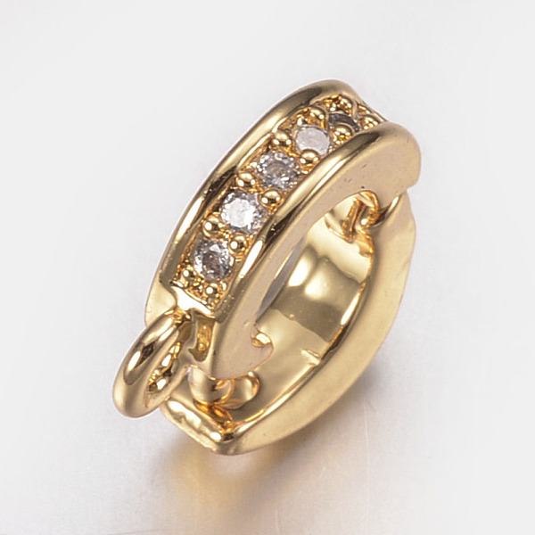 PandaHall Brass Micro Pave Cubic Zirconia Enhancer Shortener Bails, Hinged Pendant Bails, with Loop, Real 18K Gold Plated, 9x8x2mm, Hole...
PandaHall Brass Micro Pave Cubic Zirconia Enhancer Shortener Bails, Hinged Pendant Bails, with Loop, Real 18K Gold Plated, 9x8x2mm, Hole...