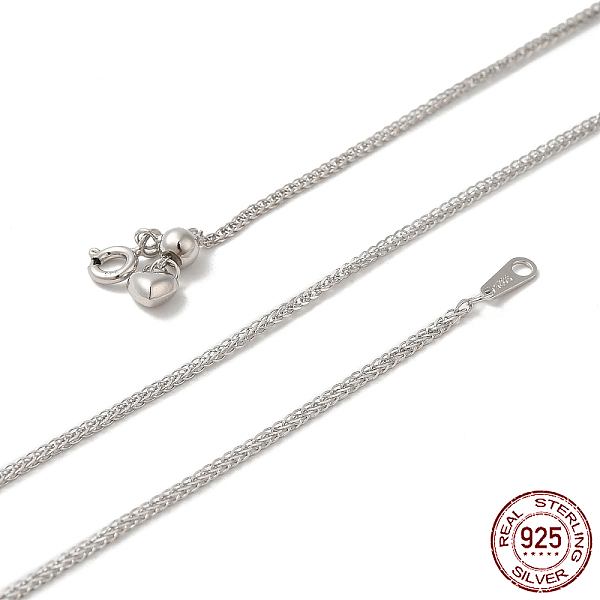 PandaHall Rhodium Plated 925 Sterling Silver Wheat Chains Necklace for Women, Platinum, 21.65 inch(55cm) Sterling Silver
PandaHall Rhodium Plated 925 Sterling Silver Wheat Chains Necklace for Women, Platinum, 21.65 inch(55cm) Sterling Silver