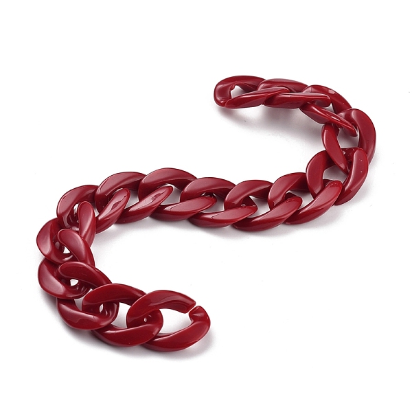 PandaHall Handmade CCB Plastic Curb Chains, Twisted Chain, with Opaque Spray Painted Acrylic Links, Oval, Dark Red, link: 22.5x16.5x5mm39...
PandaHall Handmade CCB Plastic Curb Chains, Twisted Chain, with Opaque Spray Painted Acrylic Links, Oval, Dark Red, link: 22.5x16.5x5mm39...