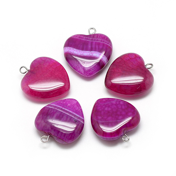 PandaHall Natural Brazilian Agate Pendants, Dyed & Heated, with Iron Findings, Heart, Platinum, Camellia, 22x20x6mm, Hole: 1.5mm Brazilian..., Pink
PandaHall Natural Brazilian Agate Pendants, Dyed & Heated, with Iron Findings, Heart, Platinum, Camellia, 22x20x6mm, Hole: 1.5mm Brazilian..., Pink