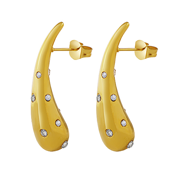 PandaHall 304 Stainless Steel Stud Earrings, Teardrop, Golden, 29x8mm 304 Stainless Steel Teardrop
PandaHall 304 Stainless Steel Stud Earrings, Teardrop, Golden, 29x8mm 304 Stainless Steel Teardrop