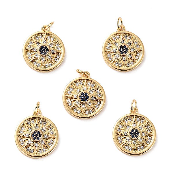PandaHall Brass Micro Pave Cubic Zirconia Pendants, Long-Lasting Plated, Cadmium Free & Lead Free, Flat Round with Sun, Real 18K Gold Plated..., Multicolor
PandaHall Brass Micro Pave Cubic Zirconia Pendants, Long-Lasting Plated, Cadmium Free & Lead Free, Flat Round with Sun, Real 18K Gold Plated..., Multicolor