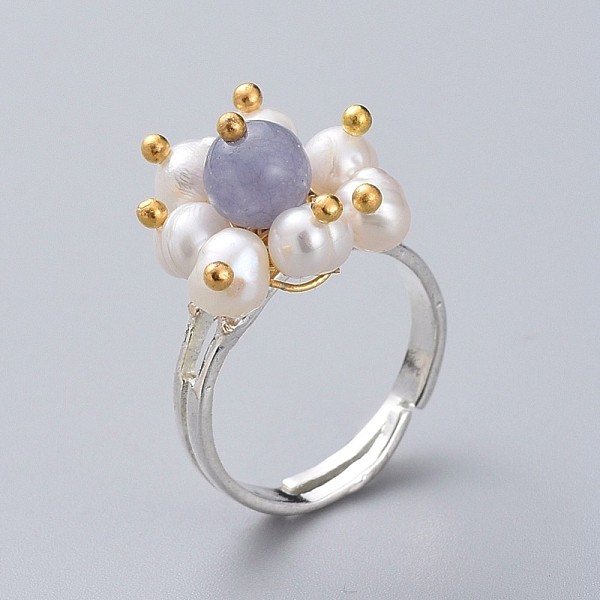 PandaHall Adjustable Natural Aquamarine Finger Rings, with Natural Pearl, Silver Plated Brass Ring Shanks and Ball Head Pin, with Cardboard...
PandaHall Adjustable Natural Aquamarine Finger Rings, with Natural Pearl, Silver Plated Brass Ring Shanks and Ball Head Pin, with Cardboard...