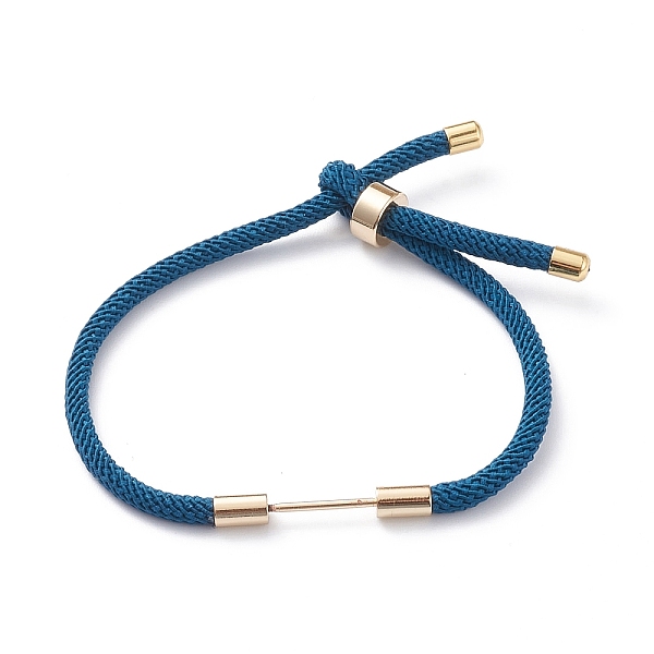 PandaHall Braided Nylon Cord Bracelet Making, with Brass Findings, Blue, 9-1/2 inch(24cm), Link: 30x4mm Nylon Blue
PandaHall Braided Nylon Cord Bracelet Making, with Brass Findings, Blue, 9-1/2 inch(24cm), Link: 30x4mm Nylon Blue
