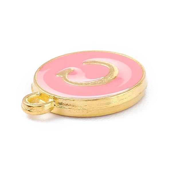 PandaHall Golden Plated Alloy Enamel Charms, Enamelled Sequins, Flat Round with Alphabet, Letter.C, Pink, 14x12x2mm, Hole: 1.5mm...
PandaHall Golden Plated Alloy Enamel Charms, Enamelled Sequins, Flat Round with Alphabet, Letter.C, Pink, 14x12x2mm, Hole: 1.5mm...