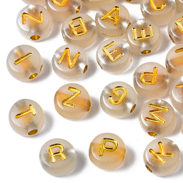 PandaHall Luminous Acrylic Beads, Glow in the Dark, Metal Enlaced, Horizontal Hole, Flat Round with Mixed Letter, Golden Plated, 7x3.5mm..., Clear
PandaHall Luminous Acrylic Beads, Glow in the Dark, Metal Enlaced, Horizontal Hole, Flat Round with Mixed Letter, Golden Plated, 7x3.5mm..., Clear