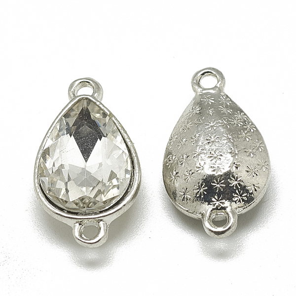 PandaHall Alloy Glass Links connectors, Faceted, teardrop, Platinum, Clear, 17x9x5mm, Hole: 1.5mm Alloy+Glass Teardrop Clear
PandaHall Alloy Glass Links connectors, Faceted, teardrop, Platinum, Clear, 17x9x5mm, Hole: 1.5mm Alloy+Glass Teardrop Clear