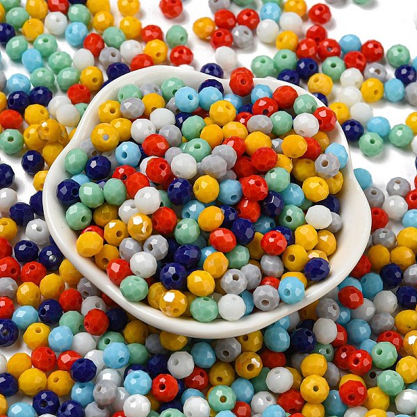 PandaHall Glass Beads, Faceted, Rondelle, Mixed Color, 6x5mm, Hole: 1mm, about 280pcs/60g Glass Rondelle Multicolor
PandaHall Glass Beads, Faceted, Rondelle, Mixed Color, 6x5mm, Hole: 1mm, about 280pcs/60g Glass Rondelle Multicolor