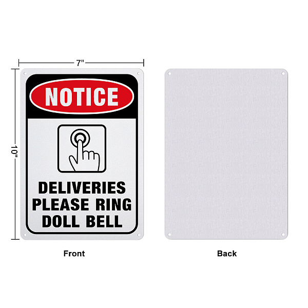 PandaHall GLOBLELAND 2 Pack Delivery Notice of Package Doorbell Sign, 7x10 inches 40 Mil Aluminum Ring Doorbell Notice Caution Sign for Home..., Red
PandaHall GLOBLELAND 2 Pack Delivery Notice of Package Doorbell Sign, 7x10 inches 40 Mil Aluminum Ring Doorbell Notice Caution Sign for Home..., Red